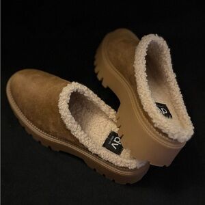 Dolce Vita Brown Mules with Sherpa Lining